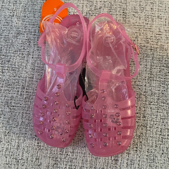 Wonder Nation Girl's Crystal Jelly Sandal Sz 5 - Picture 3 of 11
